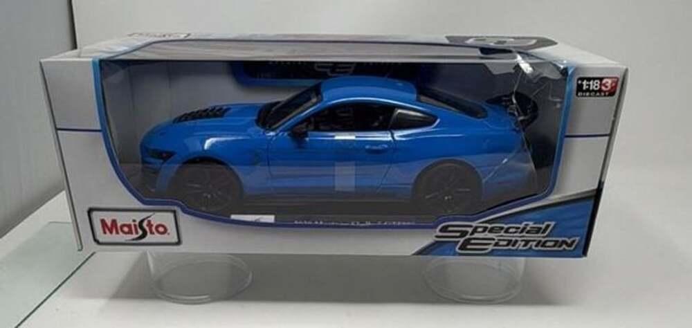 Maisto Special Edition 1:18 2020 Ford Mustang Shelby GT500 Diecast Model Car Blu